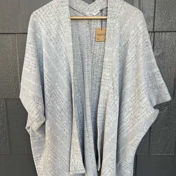 Hello Nite gray open front short sleeve cardigan - Picture 10 of 10